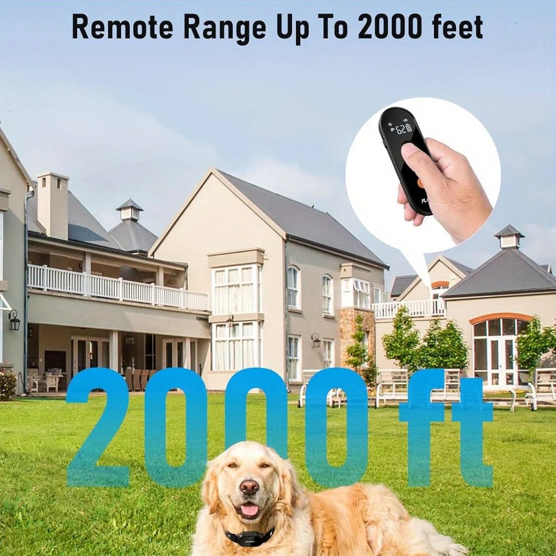 Dog Shock Collar with Remote, Dog Training Electric Collar, Waterproof Rechargeable,Dog Shock Collar with LED Light, Beep, Vibra - silverfoxgoods
